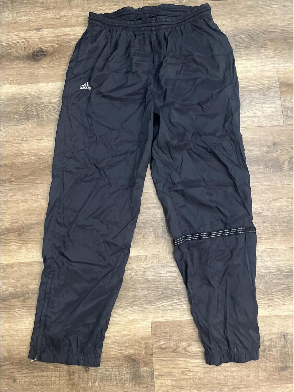 Vintage Adidas Pants Mens Large Black Windbreaker Y2K Baggy Gorpcore Adult